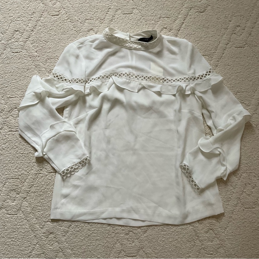 NWT- J CREW OFF WHITE BLOUSE